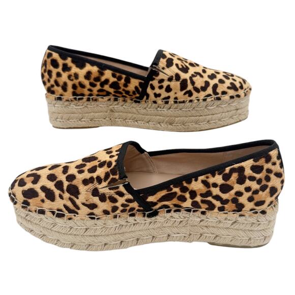 Steve Madden Alexia Leopard Platform Slip On Flat Animal Print Espadrilles US 9 - Picture 6 of 11
